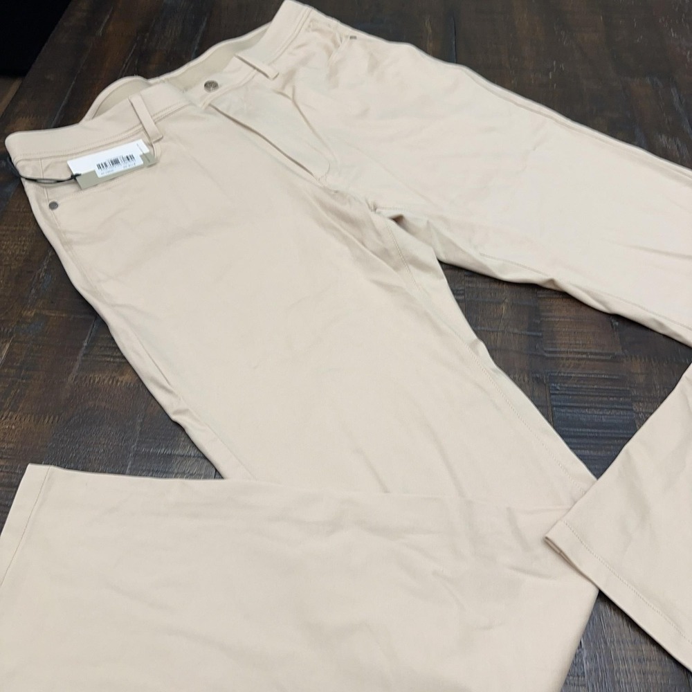 Collars & Co. Pants Mens 36x34 Beige CEO Tech Pull On Stretch 5 Pocket Chino
